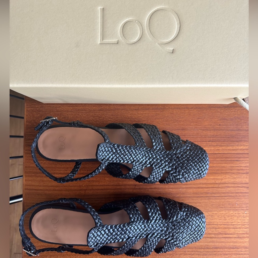 Brand New Loq Arlo Fisherman Sandals 41 Black